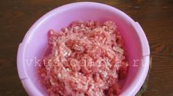 Daging cincang untuk irisan daging sapi dan babi: resep dengan foto