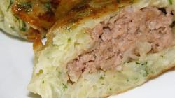 Classic potato pancakes recipe with meat